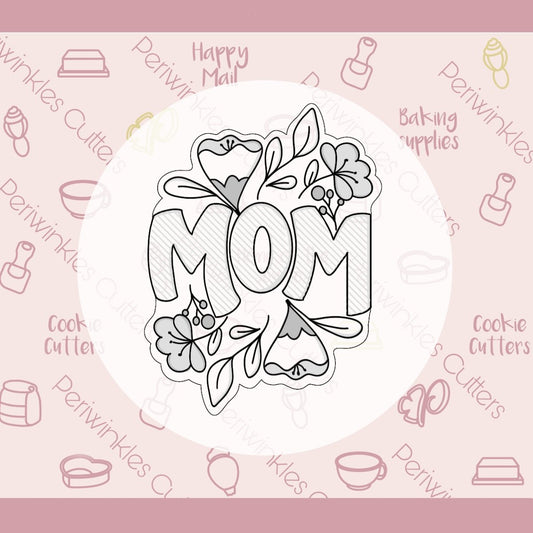 Mother's Day Greeting Card Cookie Cutter - Periwinkles Cutters