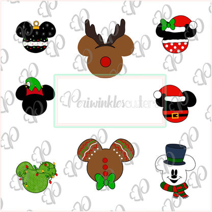 Mouse Christmas Set of Cookie Cutter - Periwinkles Cutters