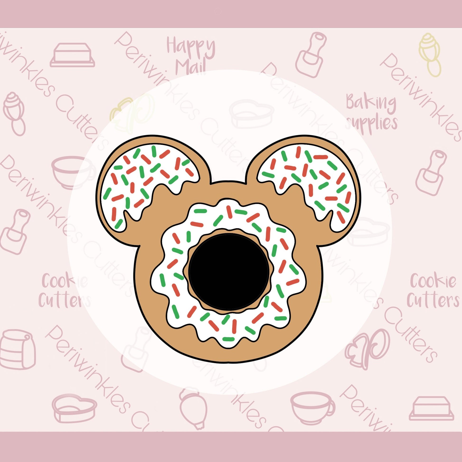 Mouse Donut cut out Cookie Cutter - Periwinkles Cutters