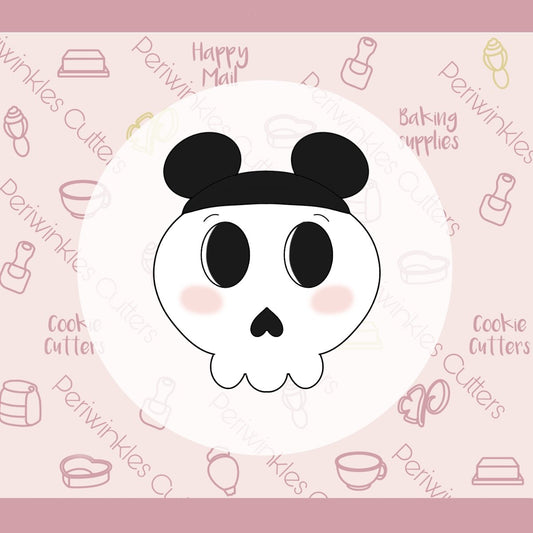 Mouse Ears Candy Skull Cookie Cutter - Periwinkles Cutters