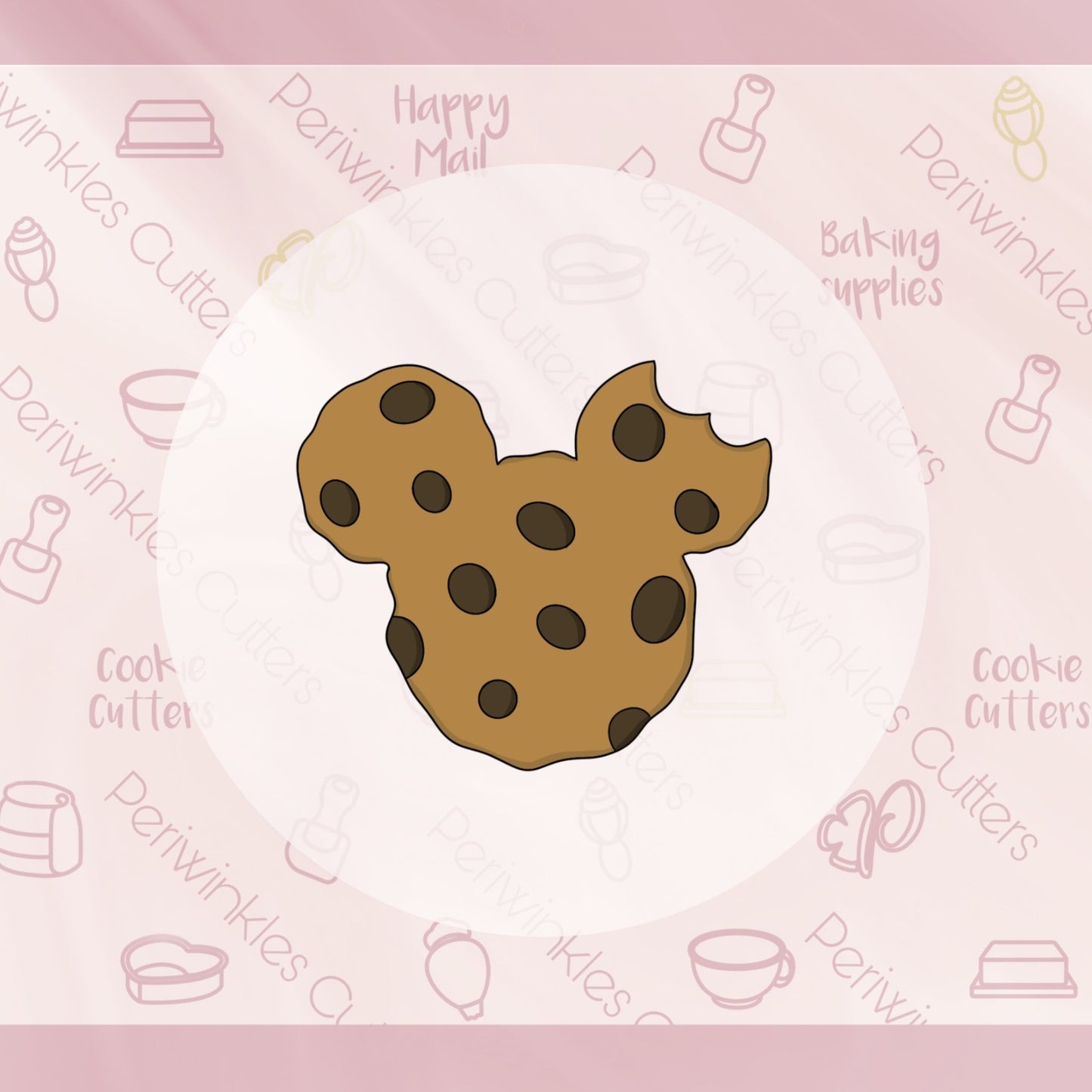 Mouse Ears Chocolate Chip Cookie Cutter - Periwinkles Cutters