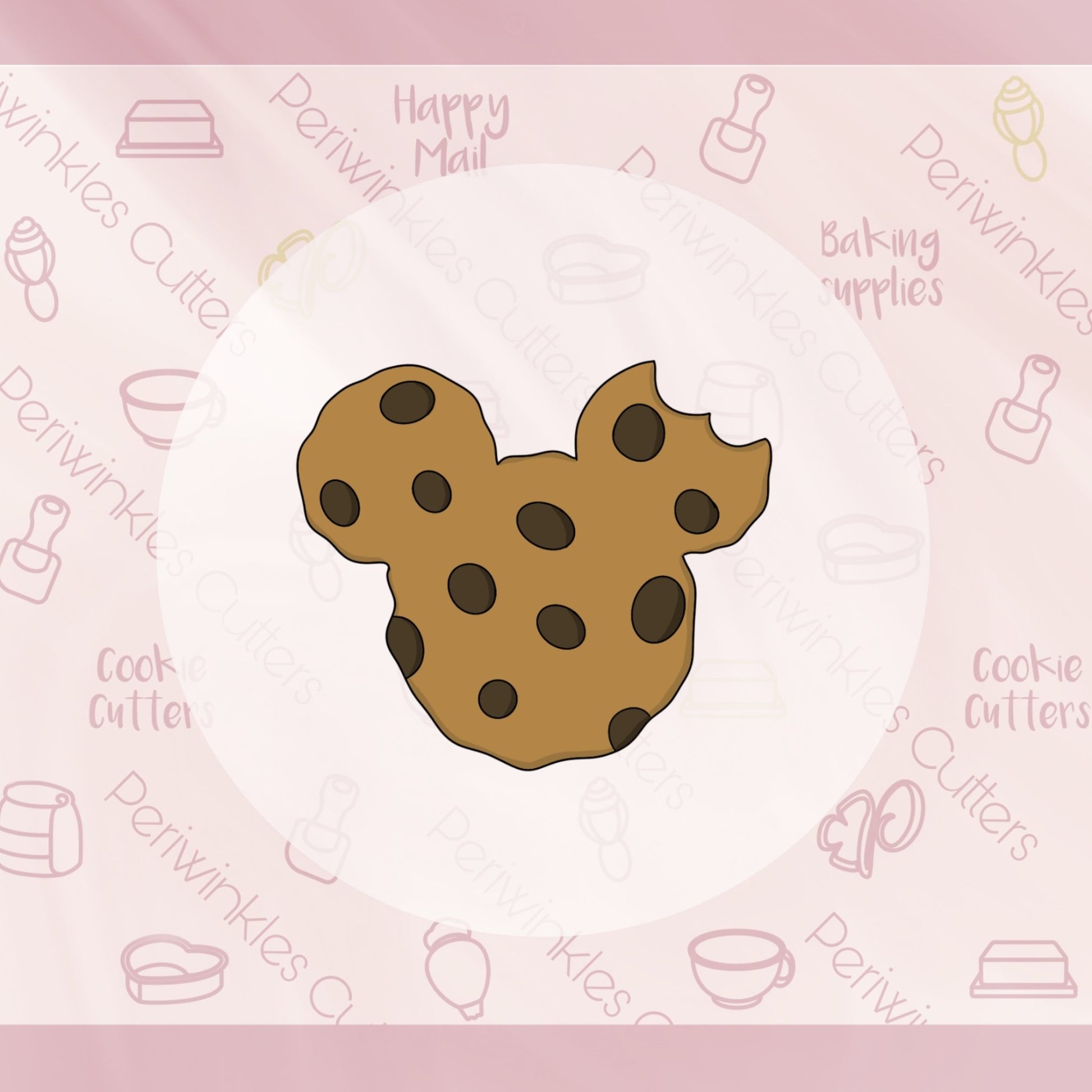 Mouse Ears Chocolate Chip Cookie Cutter - Periwinkles Cutters