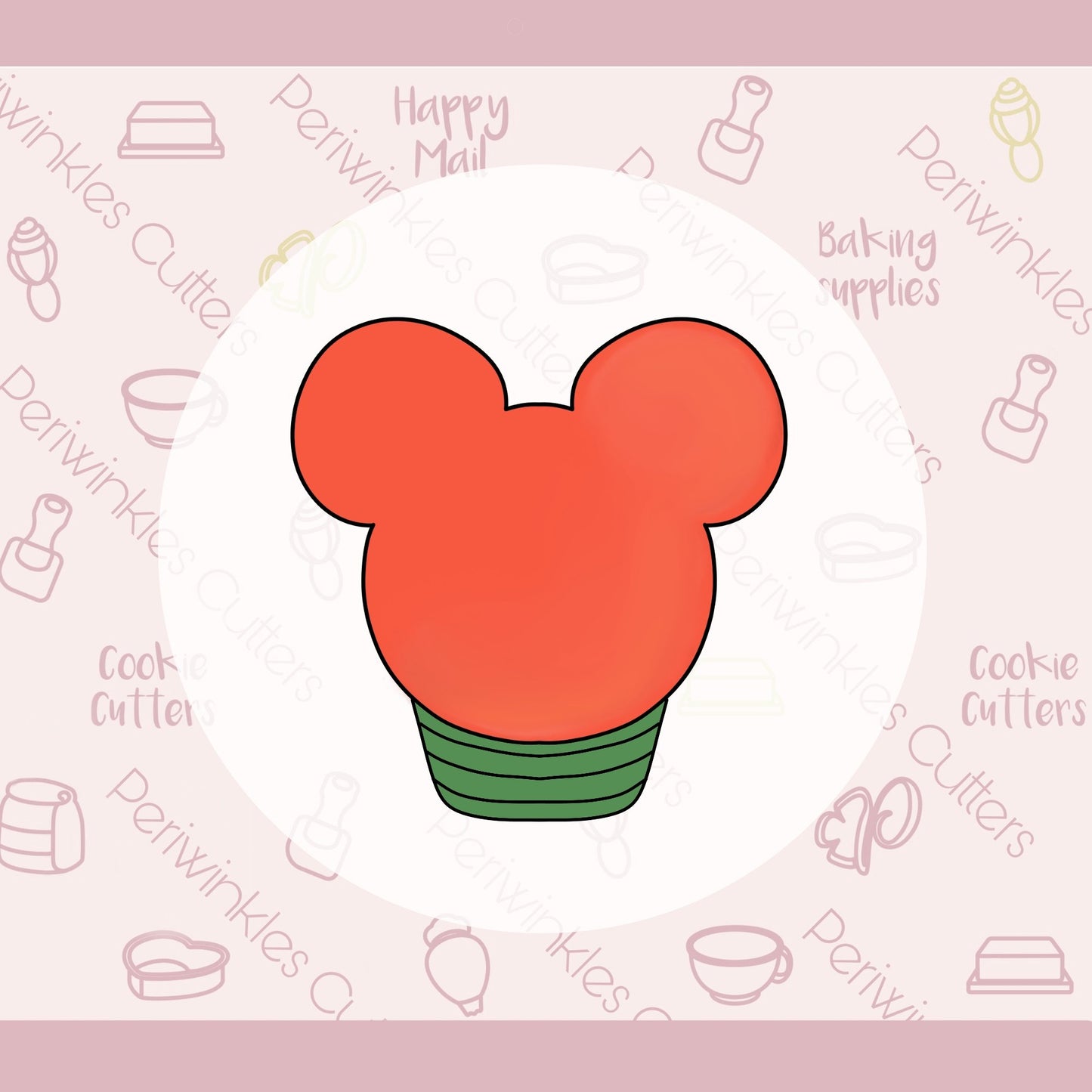 Mouse Ears Christmas Bulb Cookie Cutter - Periwinkles Cutters