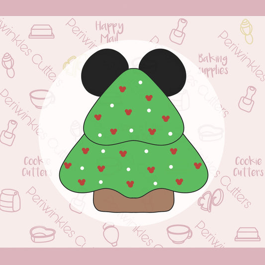 Mouse Ears Christmas Tree Cookie Cutter - Periwinkles Cutters