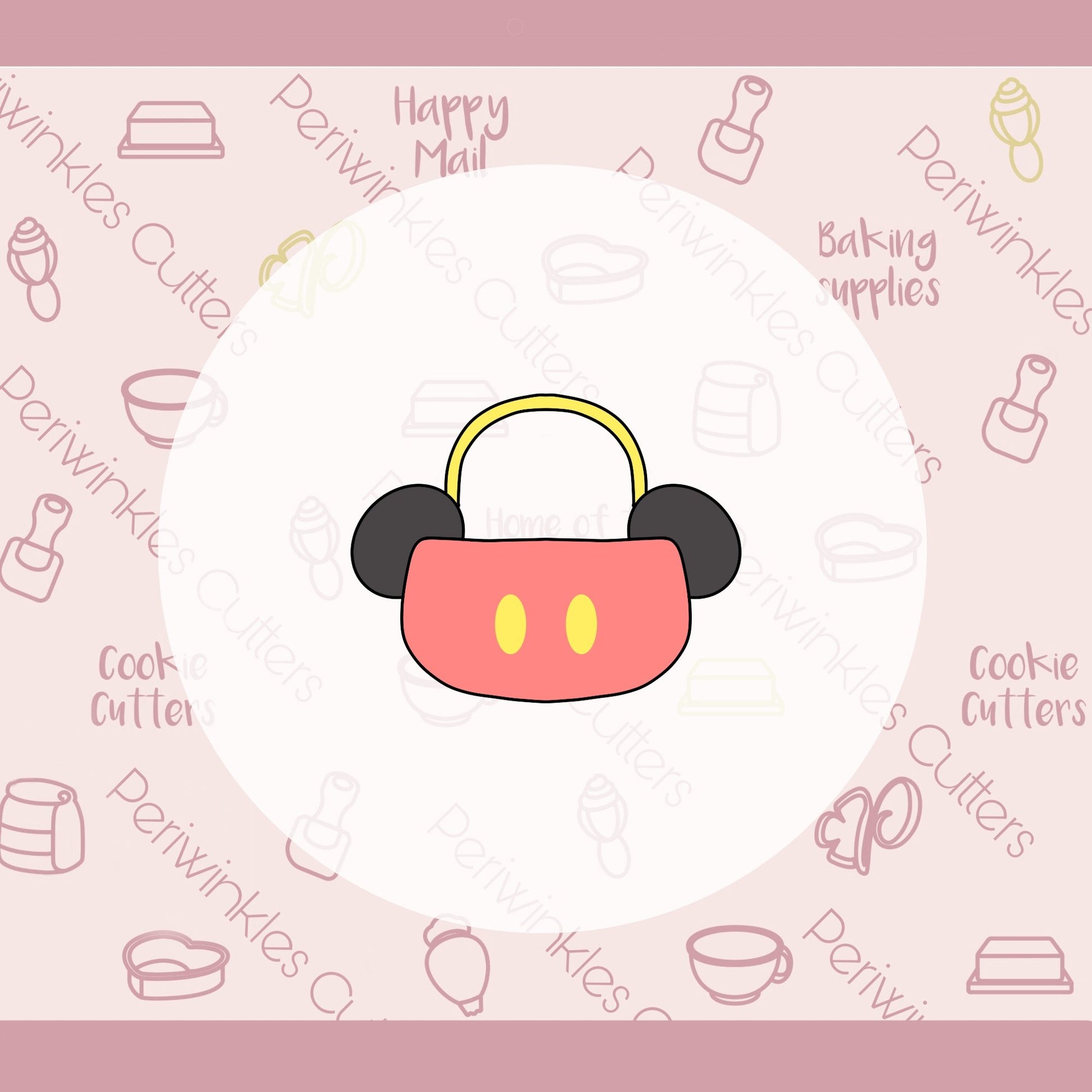 Mouse Ears Easter Basket Cookie Cutter - Periwinkles Cutters
