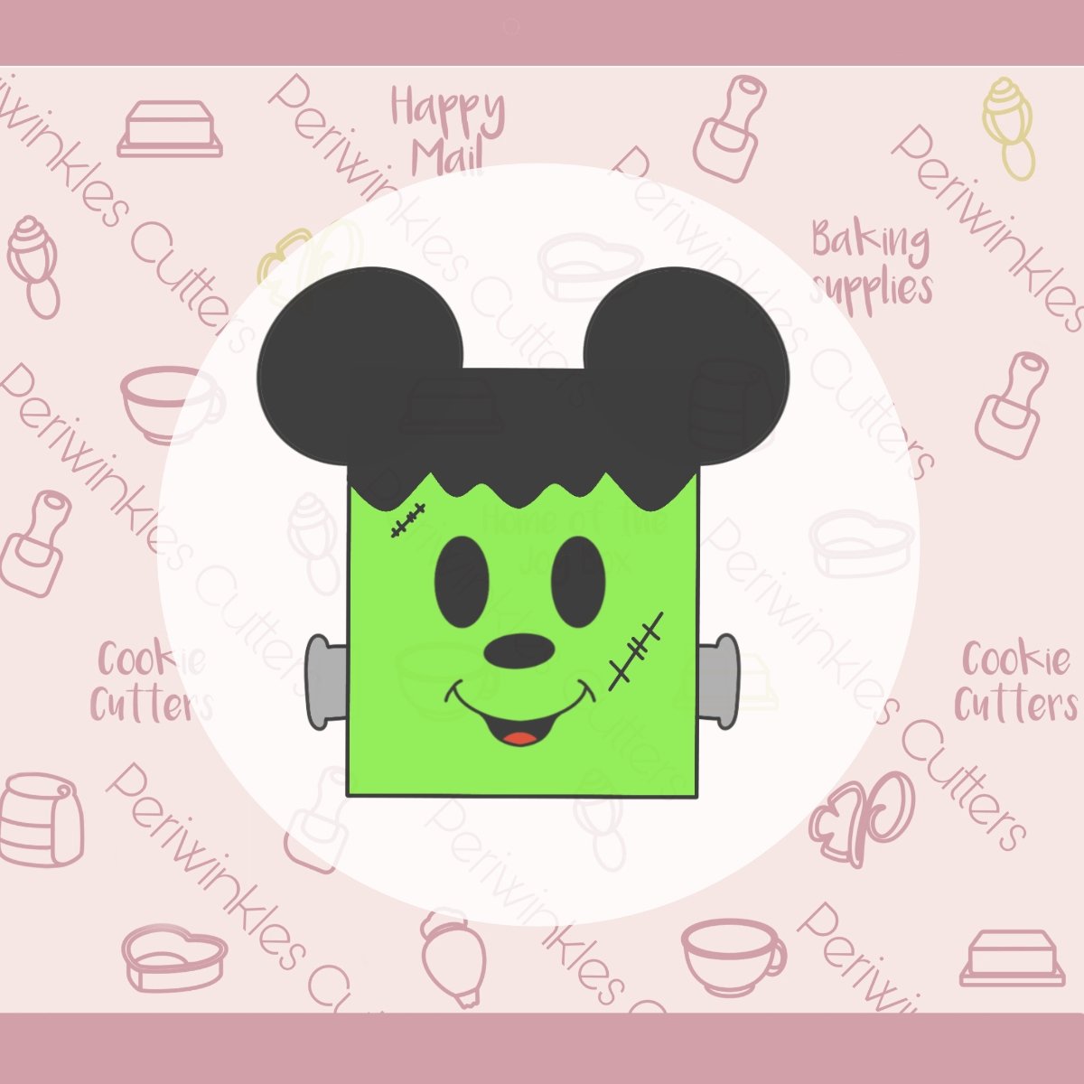 Mouse Ears Franken Cookie Cutter - Periwinkles Cutters