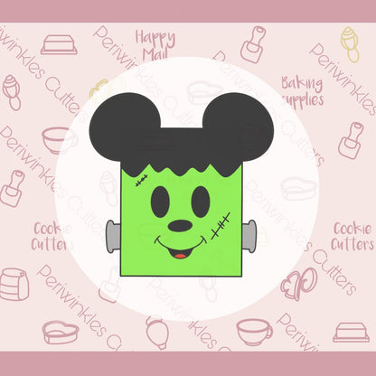 Mouse Ears Franken Cookie Cutter - Periwinkles Cutters