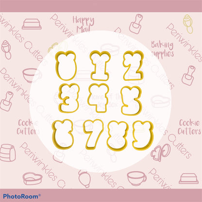 Mouse Ears Numbers Cookie Cutter - Periwinkles Cutters