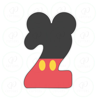 Mouse Ears Numbers Cookie Cutter - Periwinkles Cutters