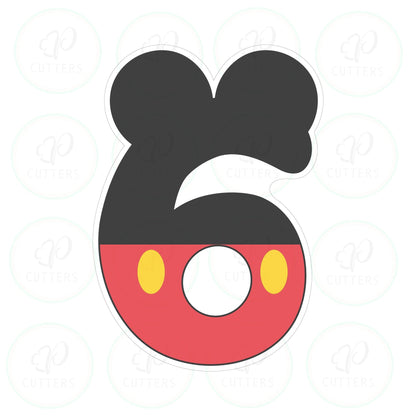 Mouse Ears Numbers Cookie Cutter - Periwinkles Cutters
