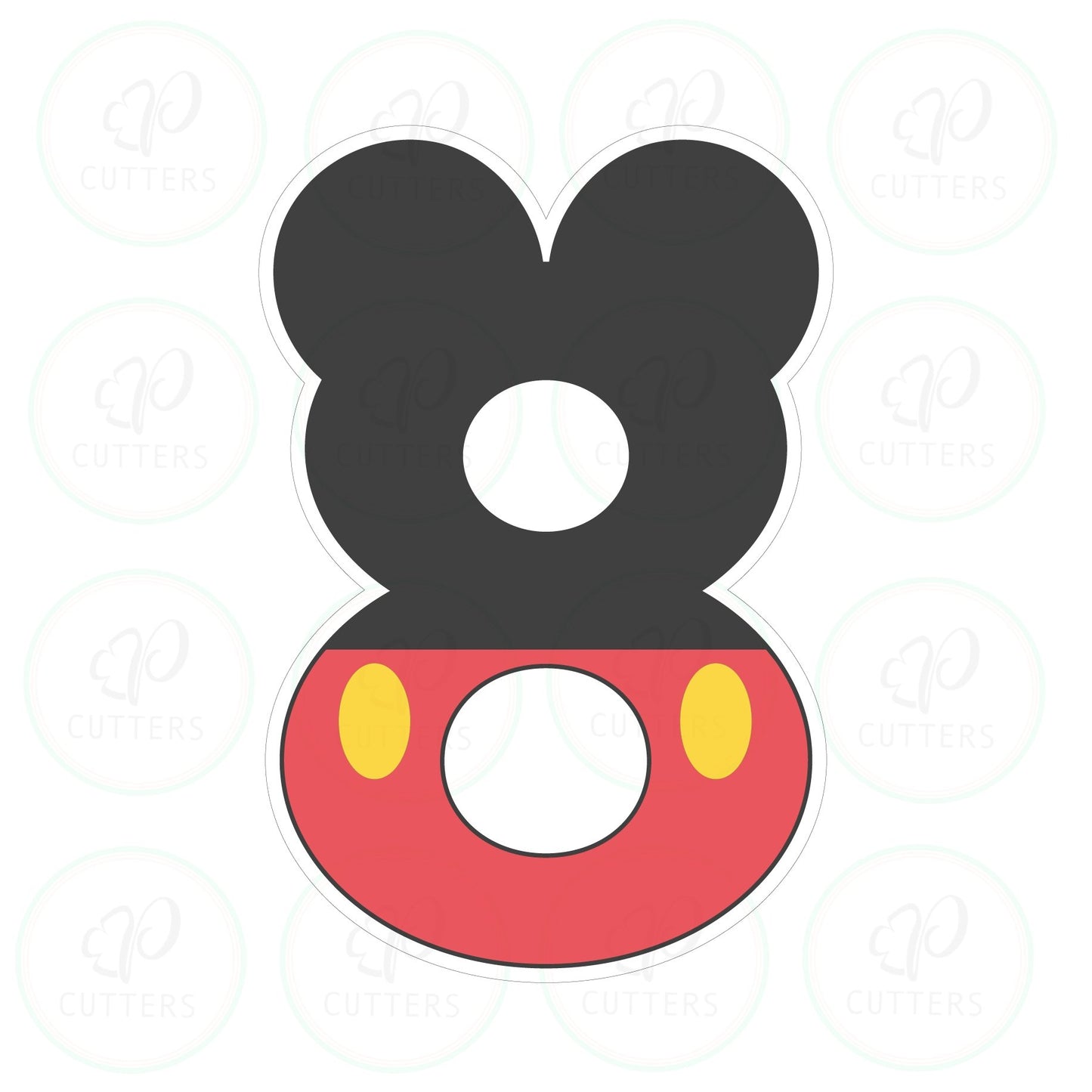 Mouse Ears Numbers Cookie Cutter - Periwinkles Cutters