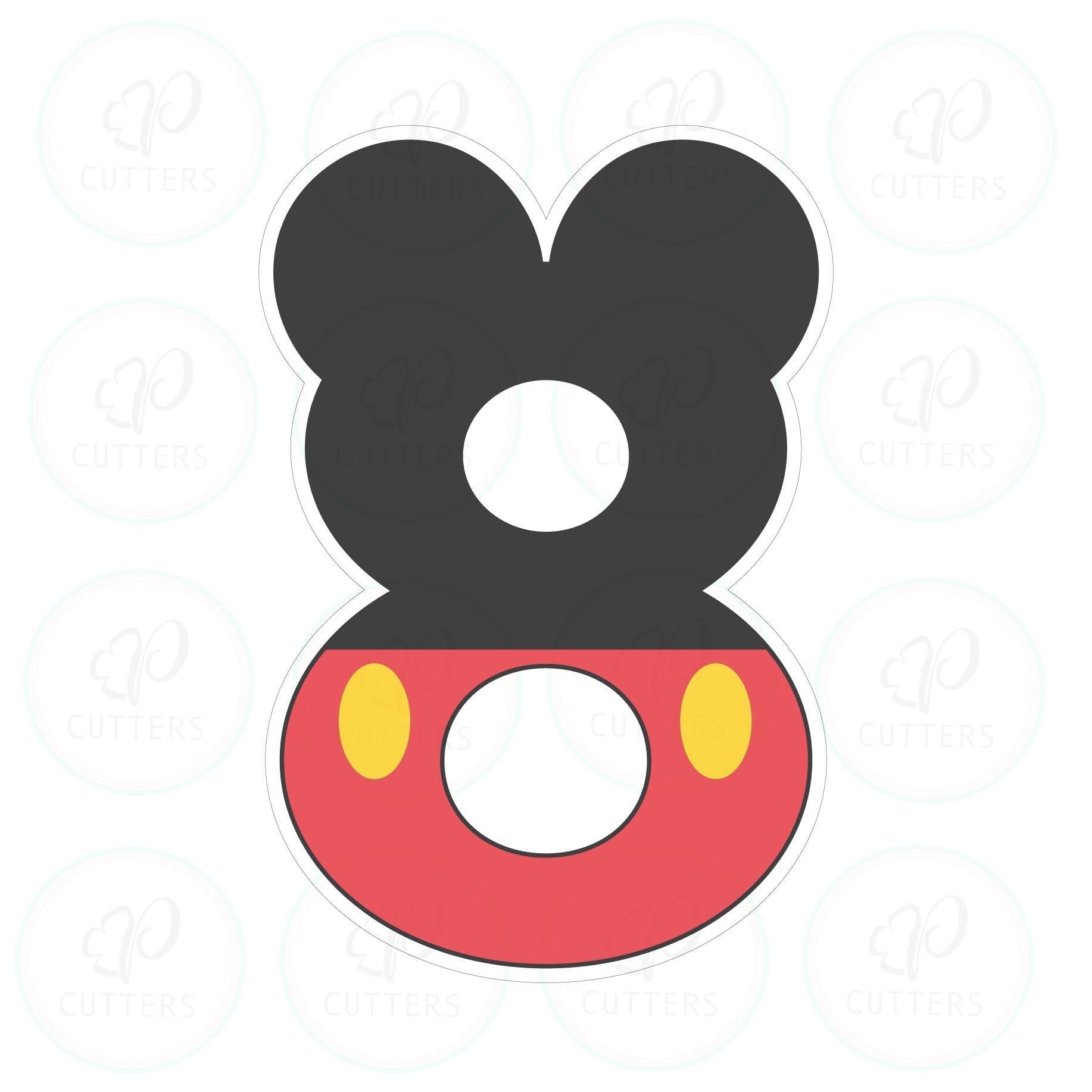 Mouse Ears Numbers Cookie Cutter - Periwinkles Cutters