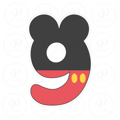 Mouse Ears Numbers Cookie Cutter - Periwinkles Cutters