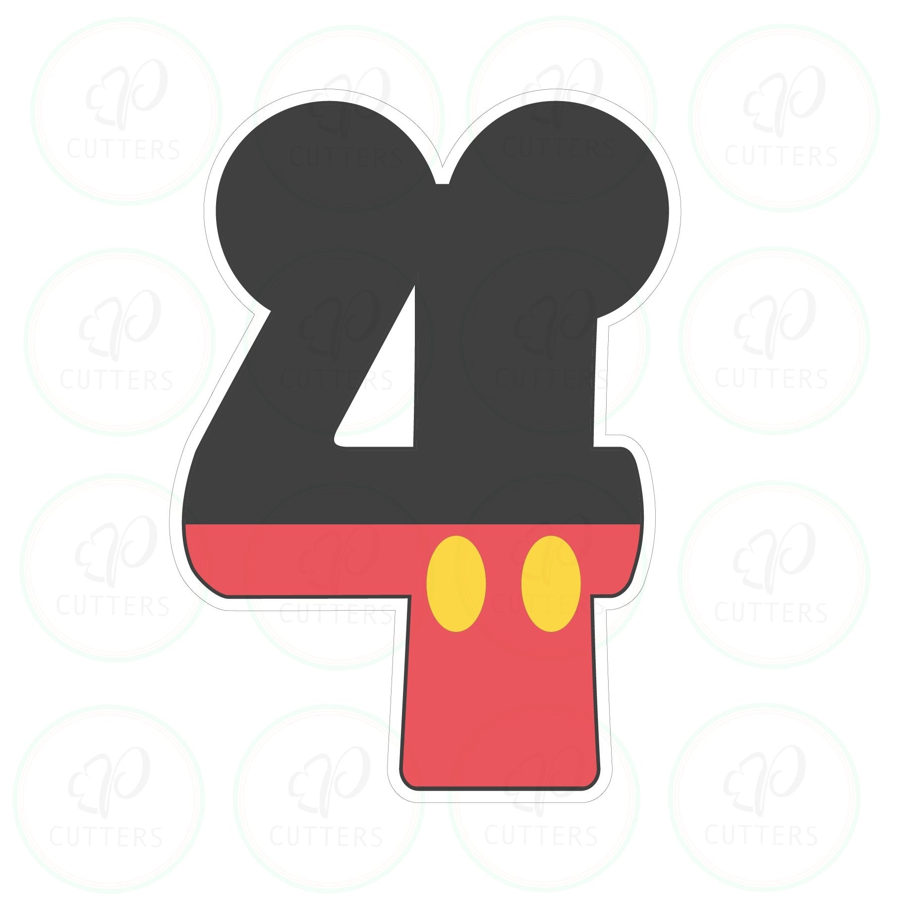 Mouse Ears Numbers Cookie Cutter - Periwinkles Cutters