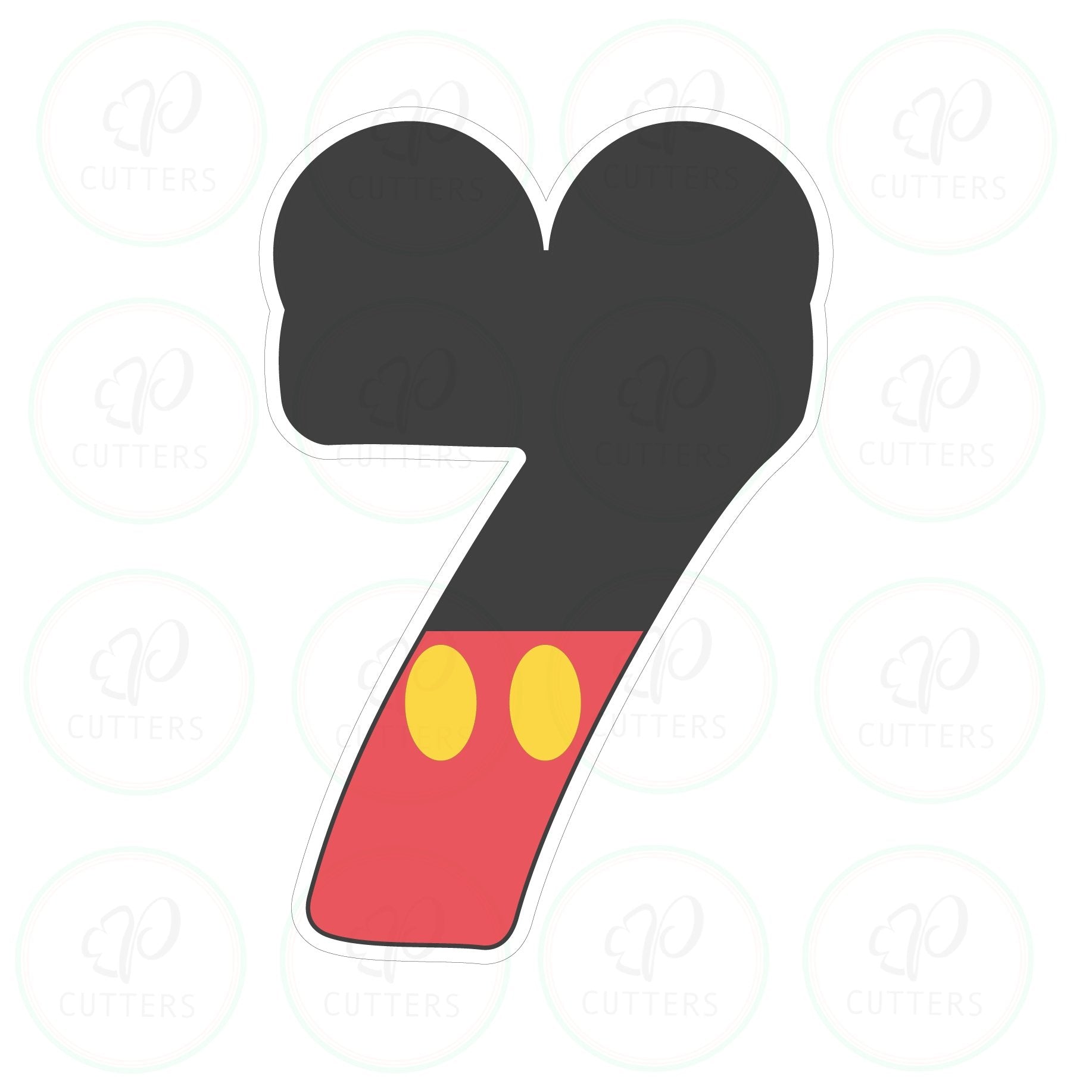 Mouse Ears Numbers Cookie Cutter - Periwinkles Cutters