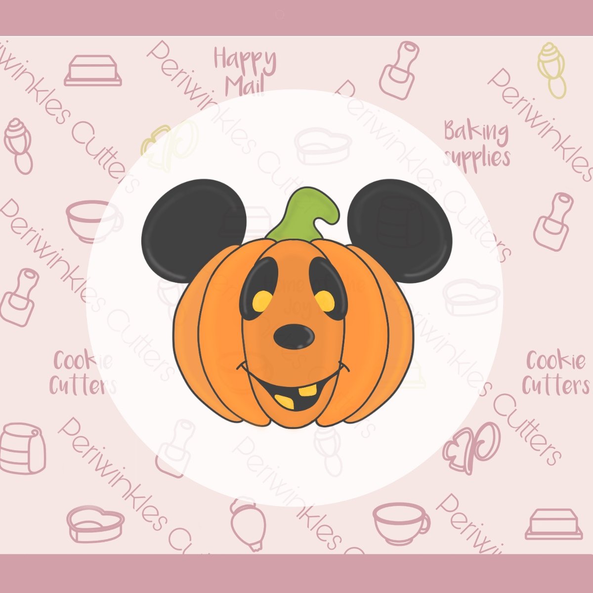 Mouse Ears Pumpkin Cookie Cutter - Periwinkles Cutters