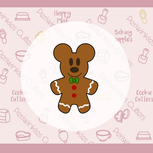 Mouse Gingerbread Cookie Cutter - Periwinkles Cutters