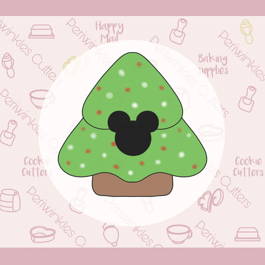 Mouse Head cut out Tree Cookie Cutter - Periwinkles Cutters