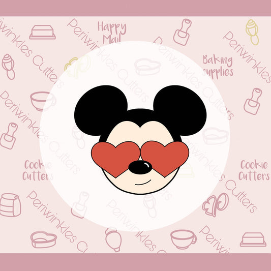 Mouse Love Face Cookie Cutter - Periwinkles Cutters