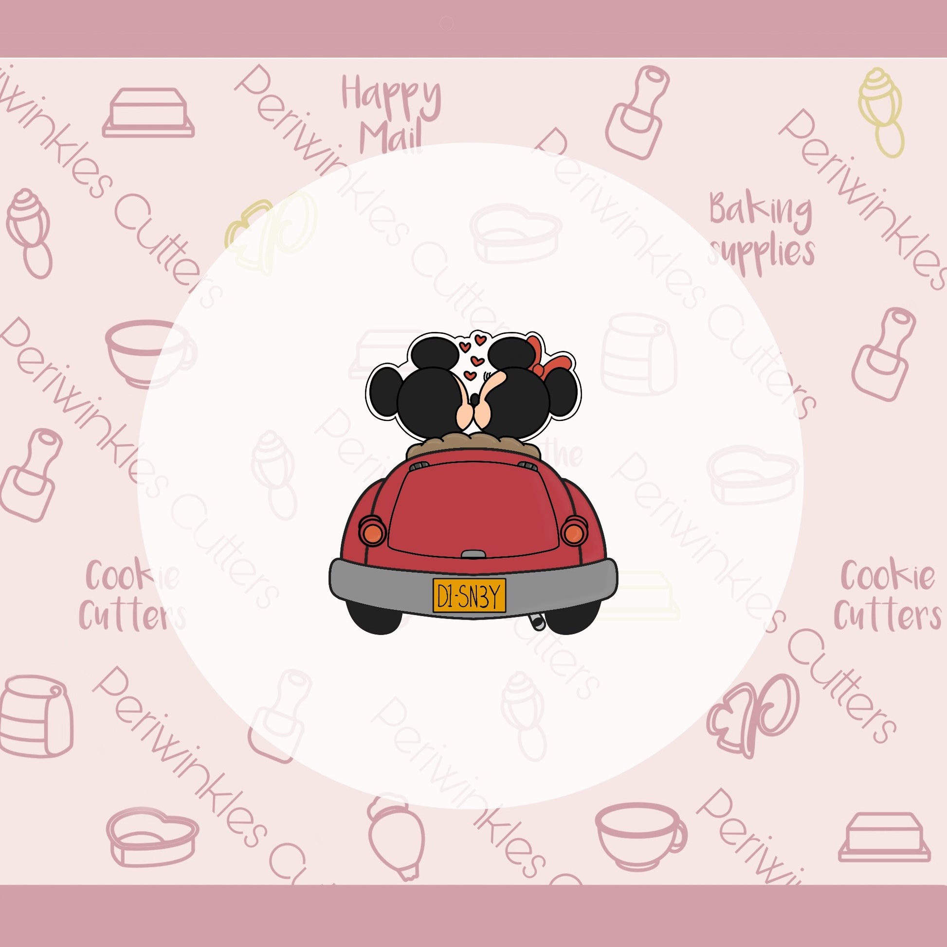 Mouse Lovers Buggy Car Cookie Cutter - Periwinkles Cutters