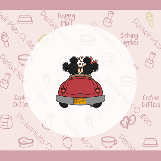 Mouse Lovers Buggy Car Cookie Cutter - Periwinkles Cutters