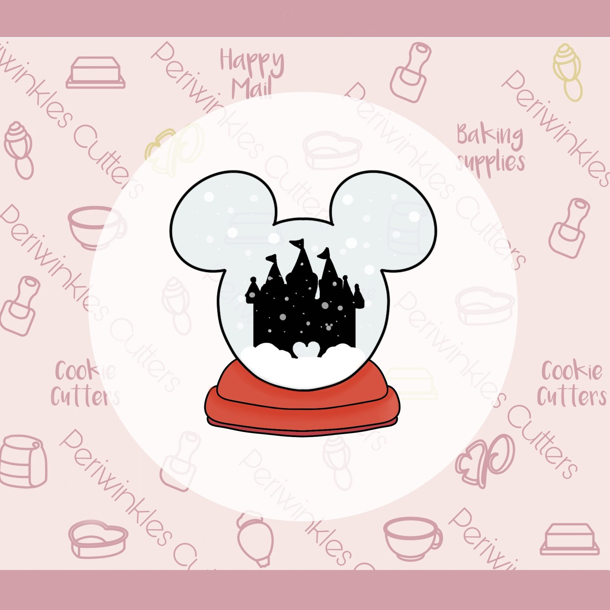 Mouse Snow globe Cookie Cutter - Periwinkles Cutters