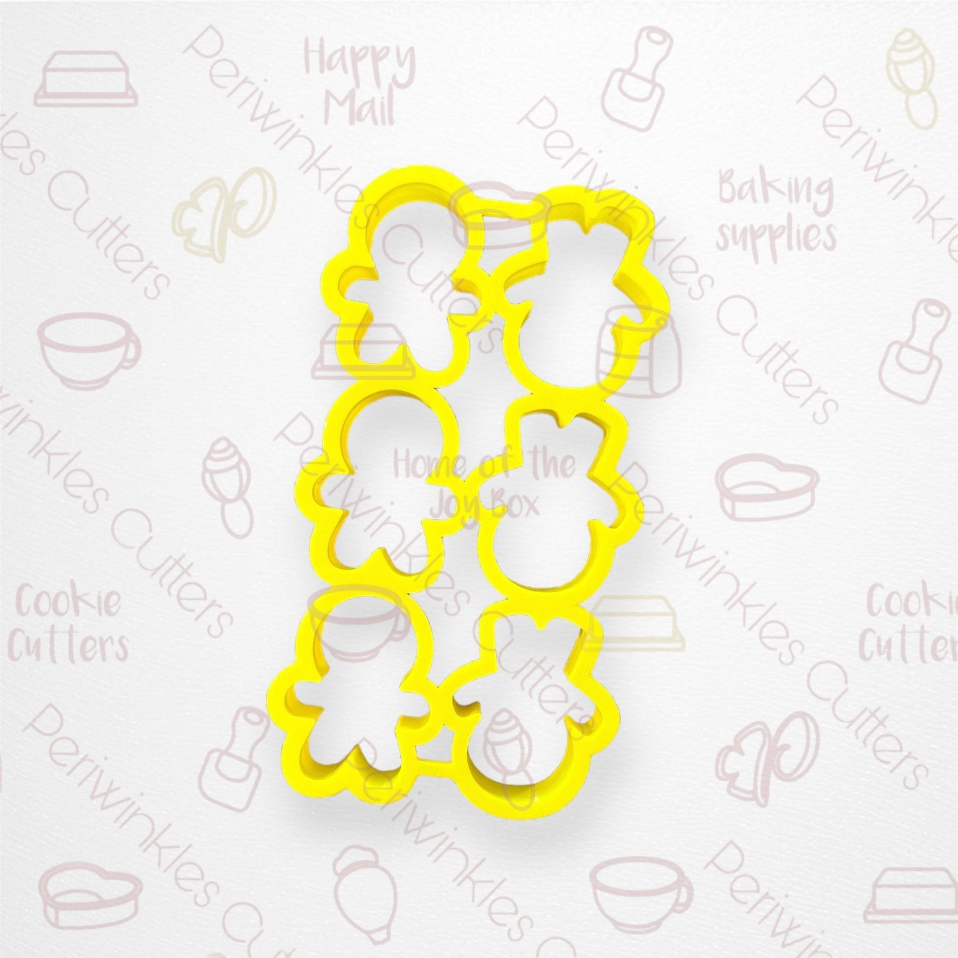 Multi Gingerman Cookie Cutter 6 in 1 - Periwinkles Cutters Cookie Cutter