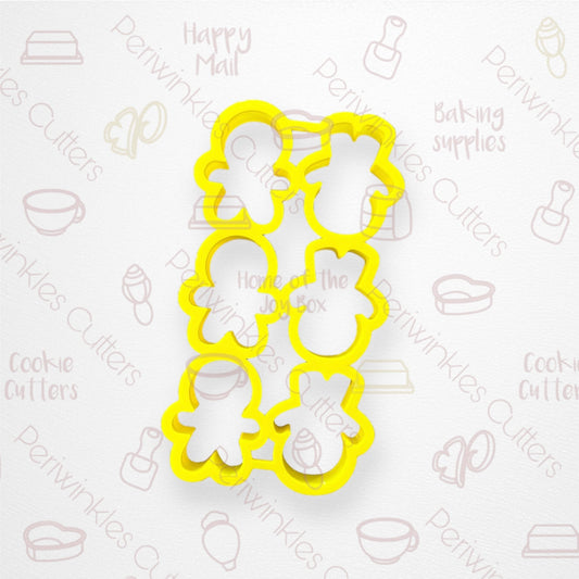 Multi Gingerman Cookie Cutter 6 in 1 - Periwinkles Cutters Cookie Cutter