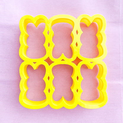 Multi Marshmallow Bunny 6 in 1 Cookie Cutter - Periwinkles Cutters