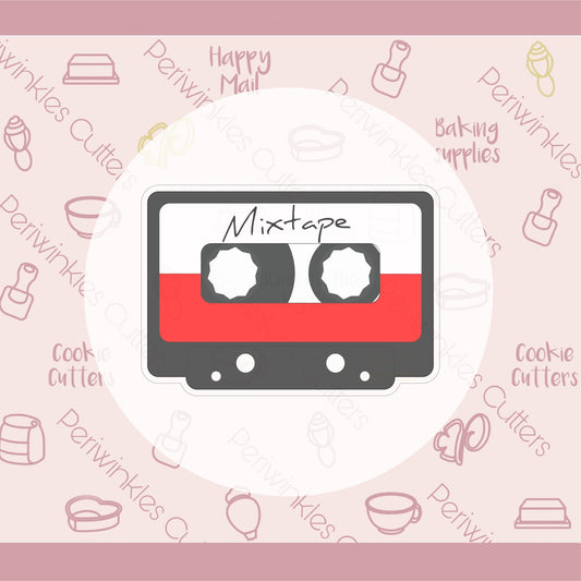 Music Cassette with cut out Cookie Cutter - Periwinkles Cutters