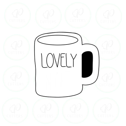 Name Mug Cookie Cutter - Periwinkles Cutters