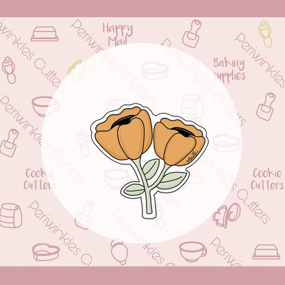 Nat's Poppy Flowers Cookie Cutter - Periwinkles Cutters