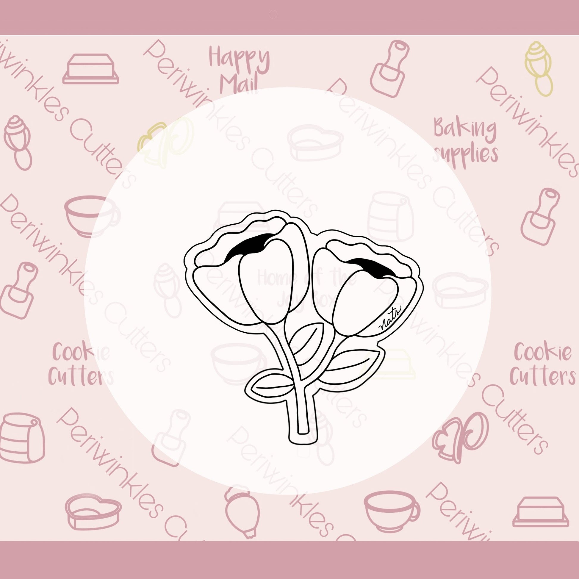 Nat's Poppy Flowers Cookie Cutter - Periwinkles Cutters