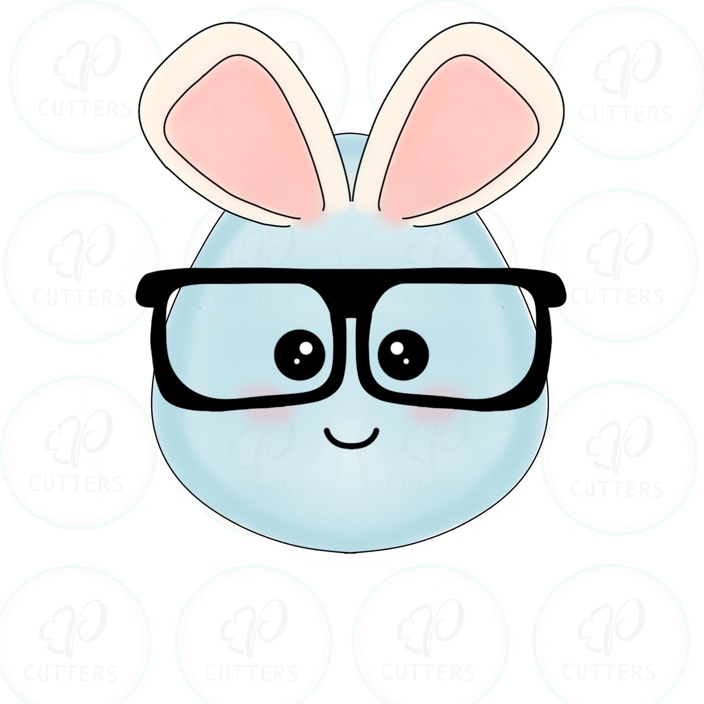Nerdy Bunny Egg Cookie Cutter - Periwinkles Cutters