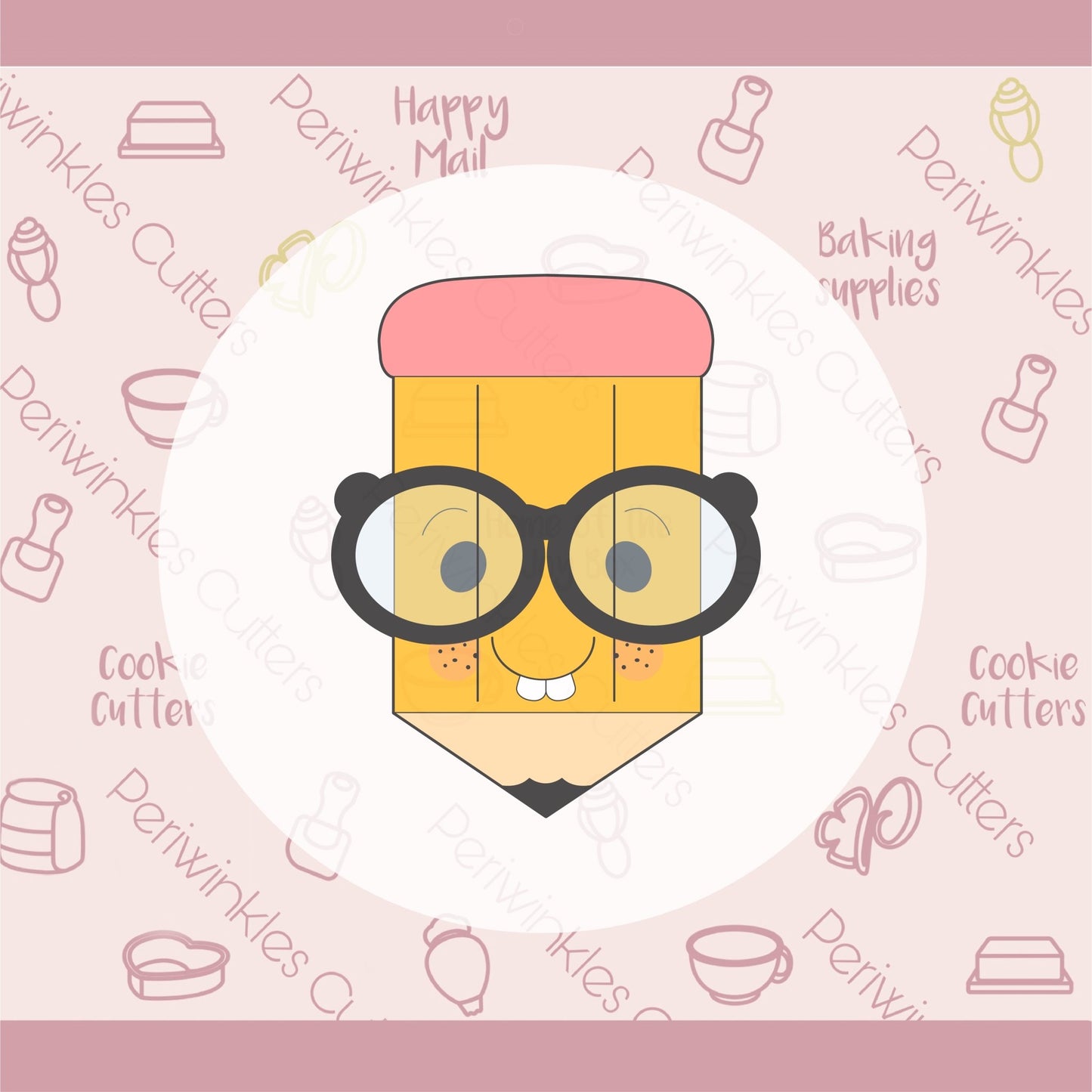Nerdy Chubby Pencil Cookie Cutter - Periwinkles Cutters