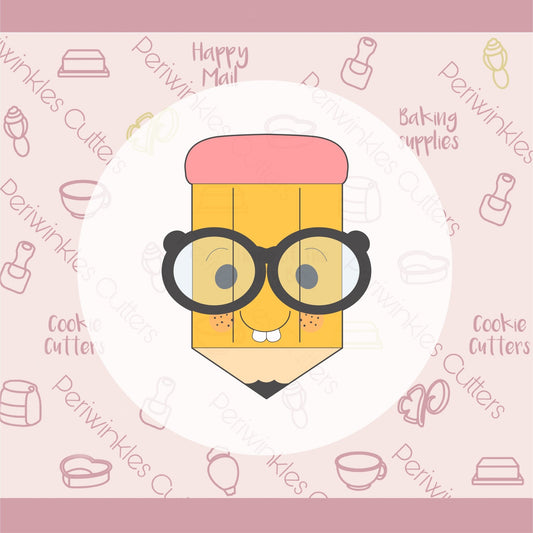 Nerdy Chubby Pencil Cookie Cutter - Periwinkles Cutters