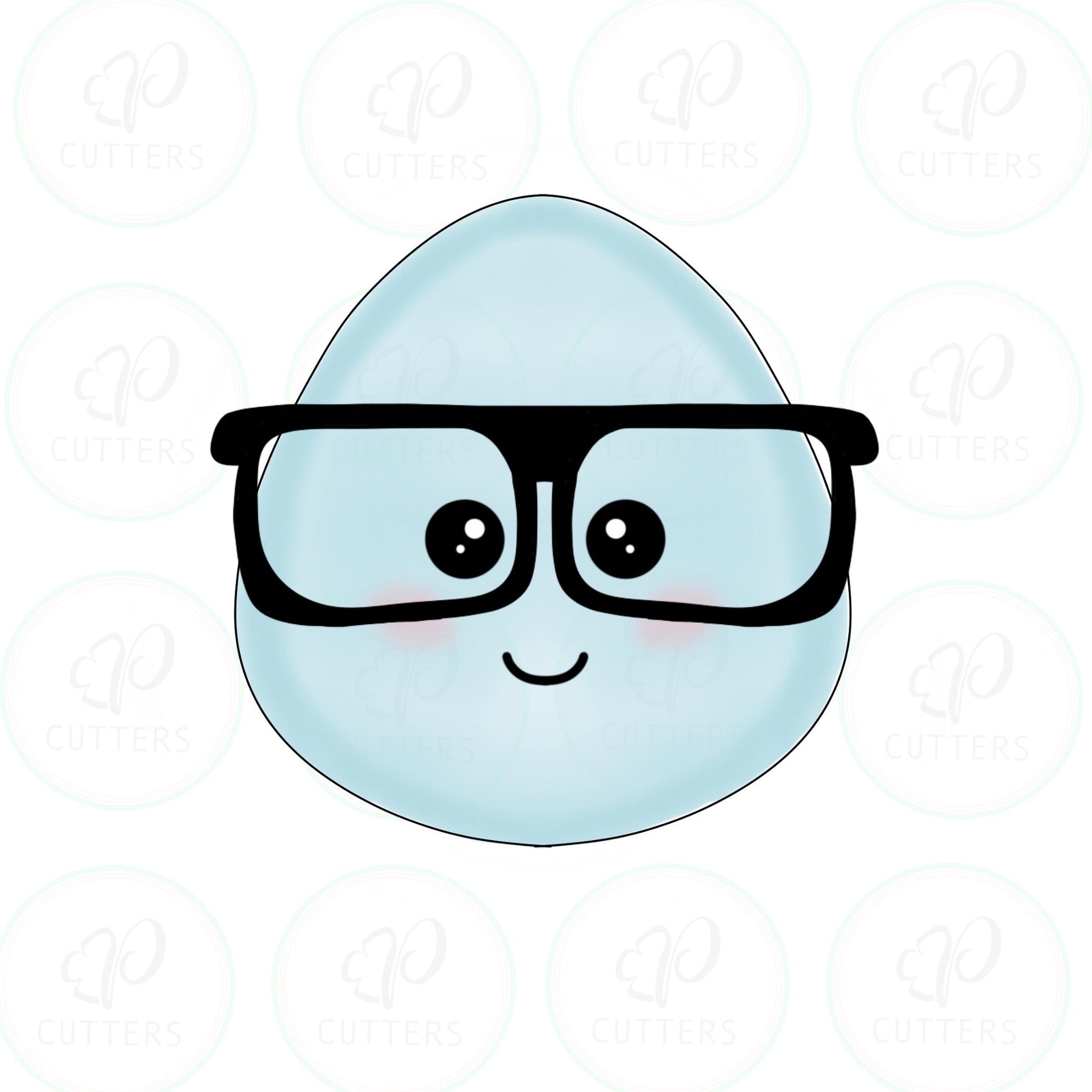 Nerdy Easter Egg Cookie Cutter - Periwinkles Cutters