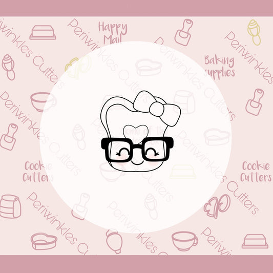 Nerdy Girl Toast of love Cookie Cutter - Periwinkles Cutters