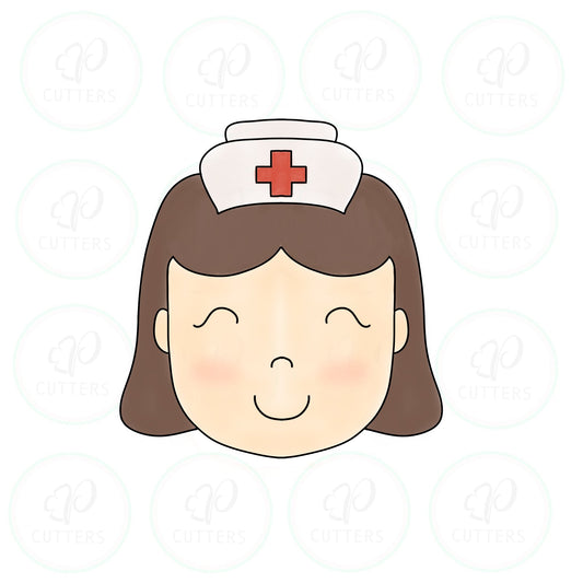 Nurse Face Cookie Cutter - Periwinkles Cutters