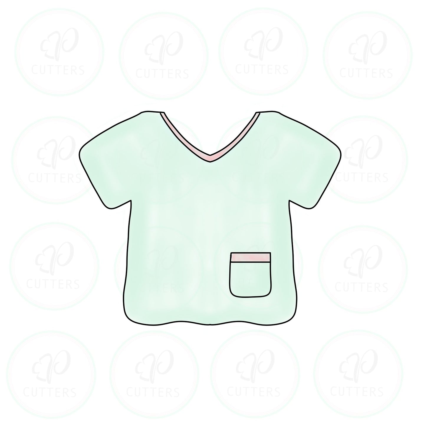 Nurse Scrubs Cookie Cutter - Periwinkles Cutters