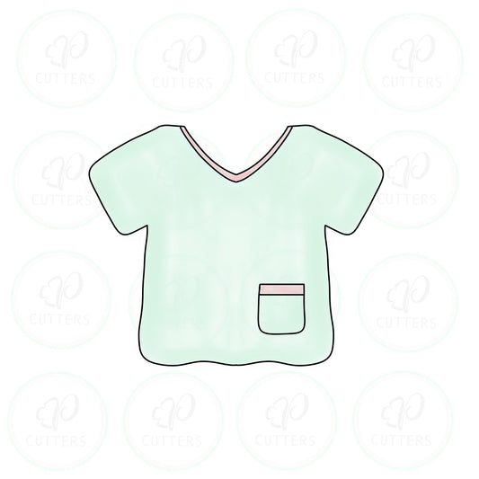 Nurse Scrubs Cookie Cutter - Periwinkles Cutters