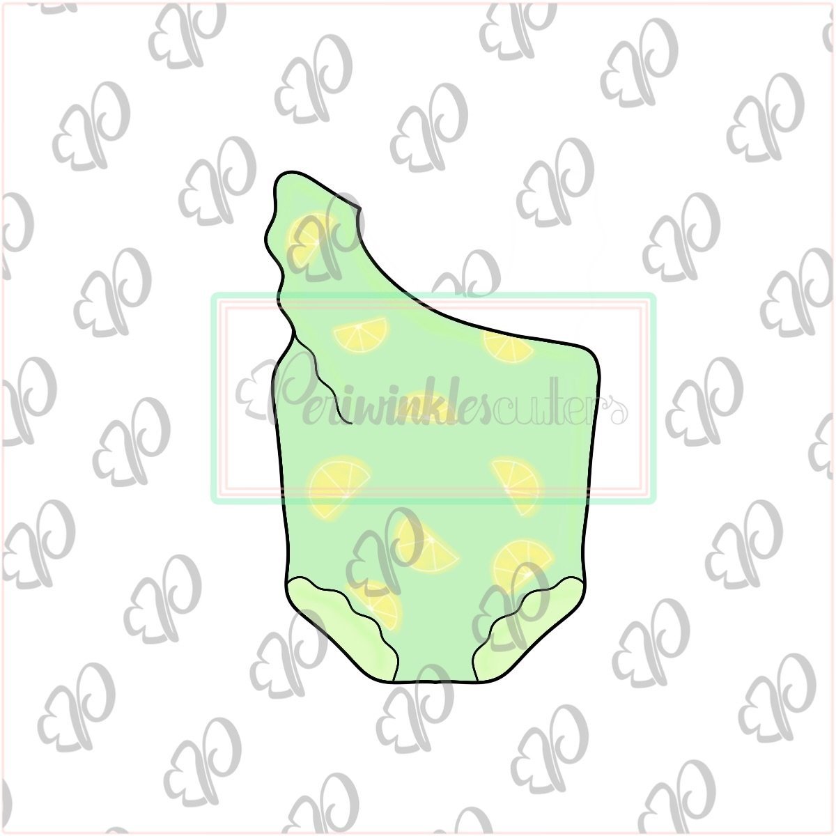 One Shoulder Baby Swimwear Cookie Cutter - Periwinkles Cutters