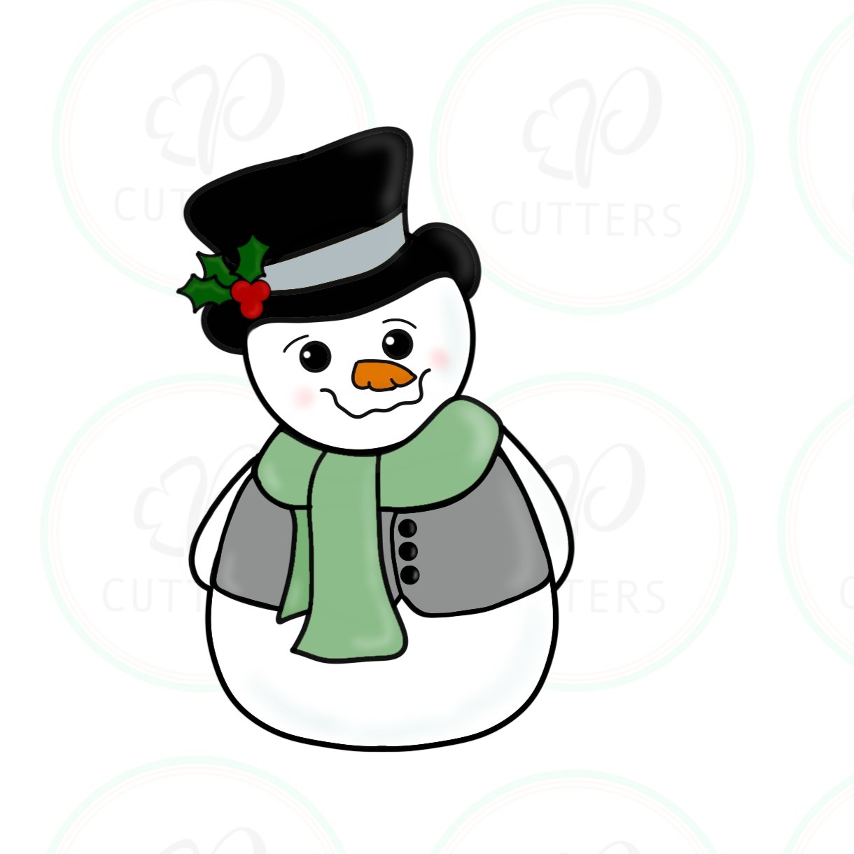 Ooh La La Snowman People Christmas 2019 - Periwinkles Cutters