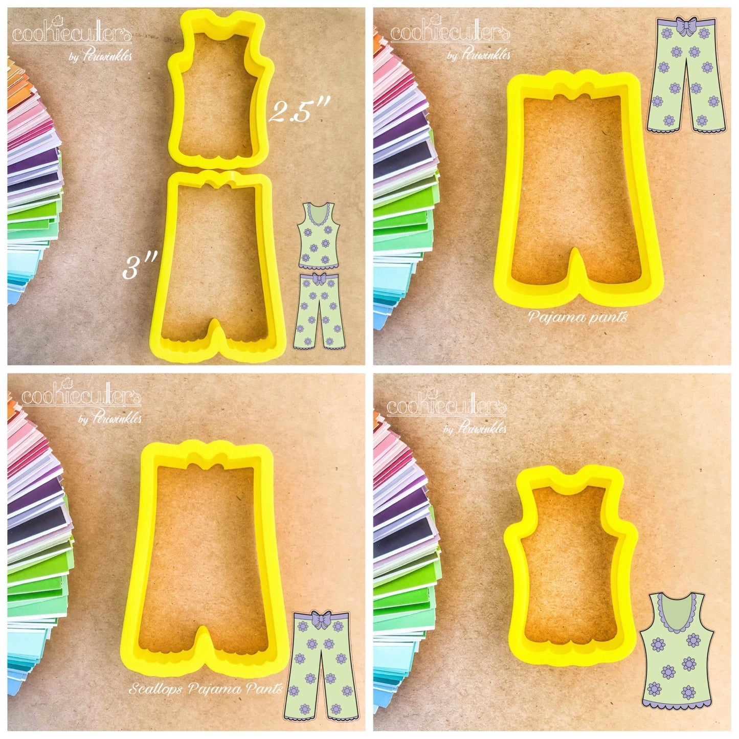 Pajamas Cookie Cutter - Periwinkles Cutters