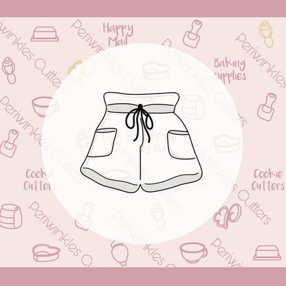 Paper Bag Shorts Cookie Cutter - Periwinkles Cutters