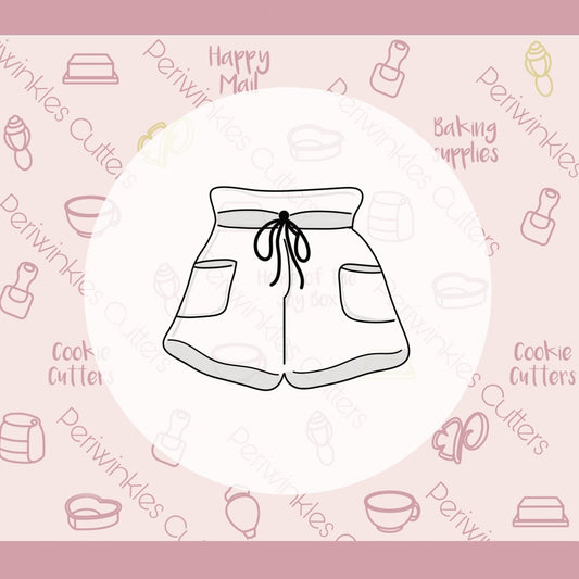 Paper Bag Shorts Cookie Cutter - Periwinkles Cutters