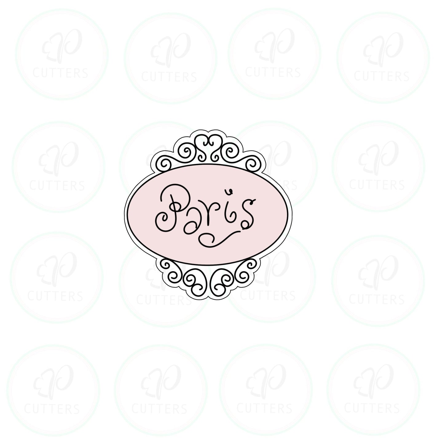 Paris Plaque Cookie Cutter - Periwinkles Cutters