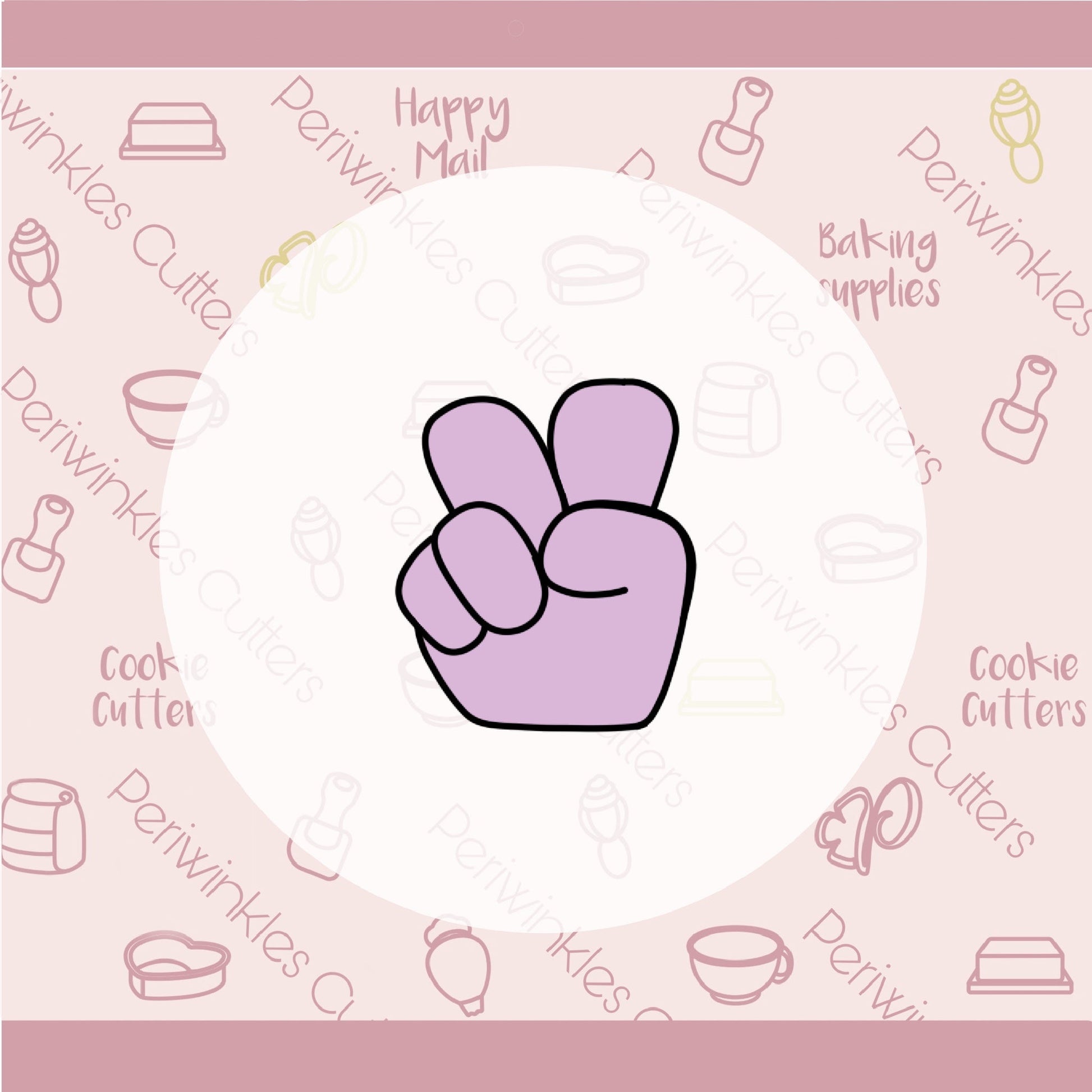 PEACE Hand Cookie Cutter - Periwinkles Cutters