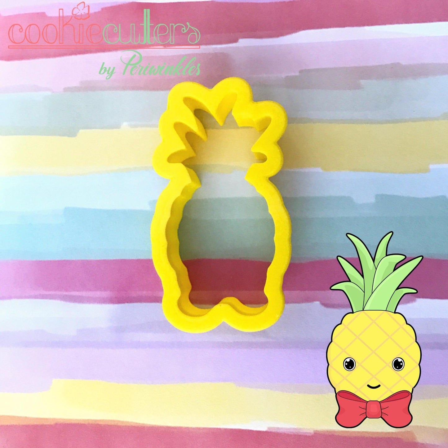Pineapple Bow Tie Cookie Cutter - Periwinkles Cutters