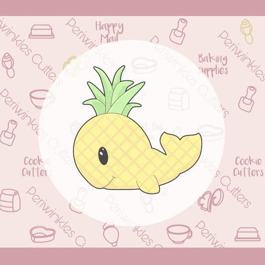 Pineapple Whale Cookie Cutter - Periwinkles Cutters